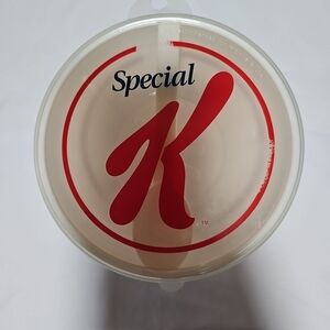 Red and White Food Storage Container